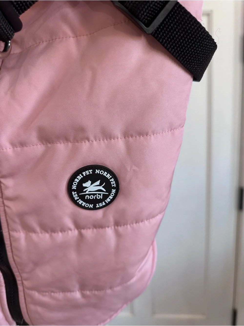 Dog Coat fleece lined with built in harness